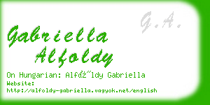 gabriella alfoldy business card